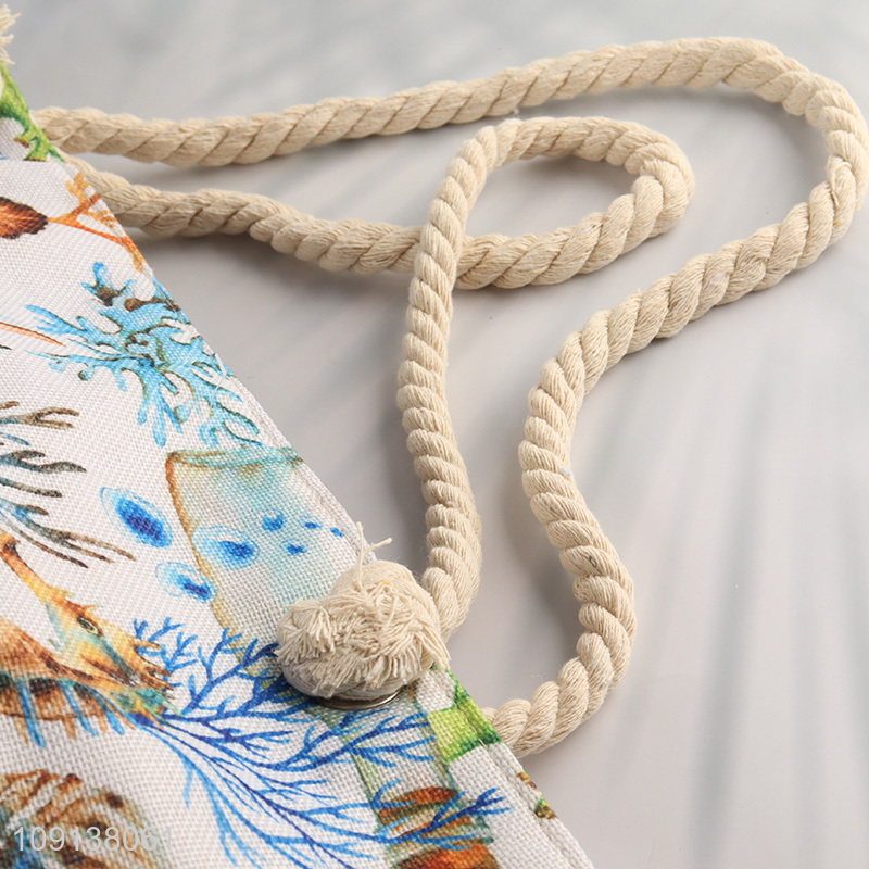 New Arrival Canvas Beach Tote Bag Summer Travel Beach Bag