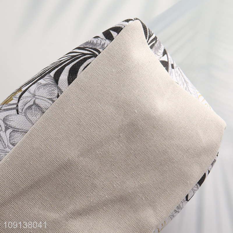 China Imports Custom Printed Zipper Canvas Beach Tote Bag