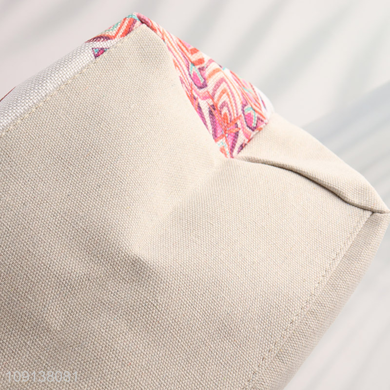 Factory Price Summer Travel Canvas Beach Tote Bag for Women