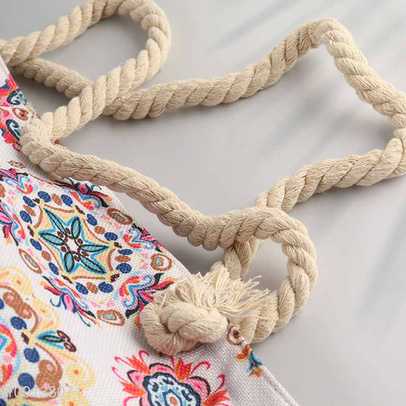 Online Wholesale Canvas Beach Bag Beach Tote Bag with Zipper