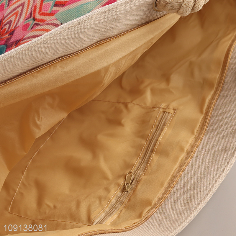 Factory Price Summer Travel Canvas Beach Tote Bag for Women