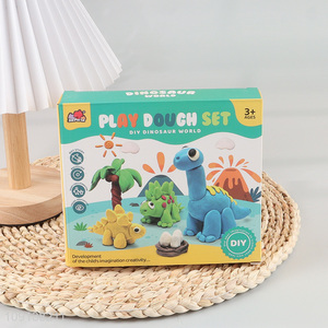 Top selling kids diy dinosaur world play dough set wholesale