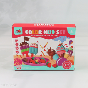 Factory price diy delicious ice cream color mud set