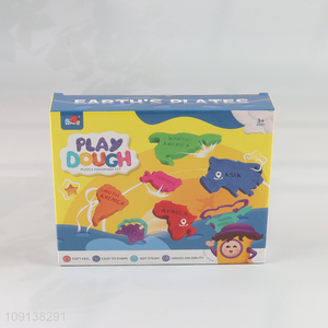 Top quality creative soft feel kids diy color mud set