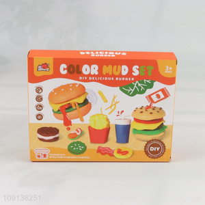Top products non-toxic kids diy hamburger series play dough set