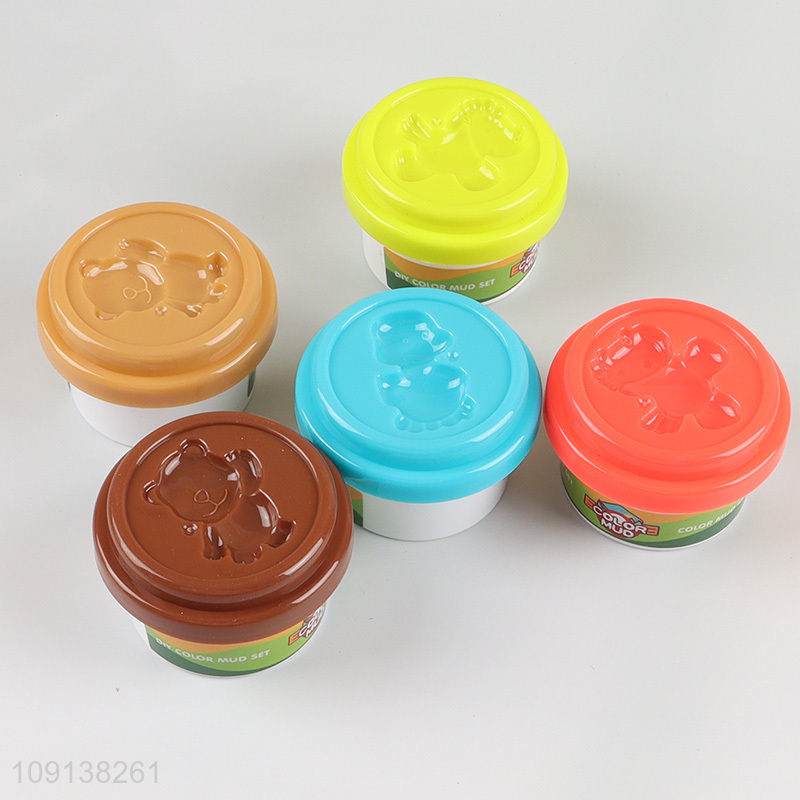Factory supply animal series diy color mud set for children