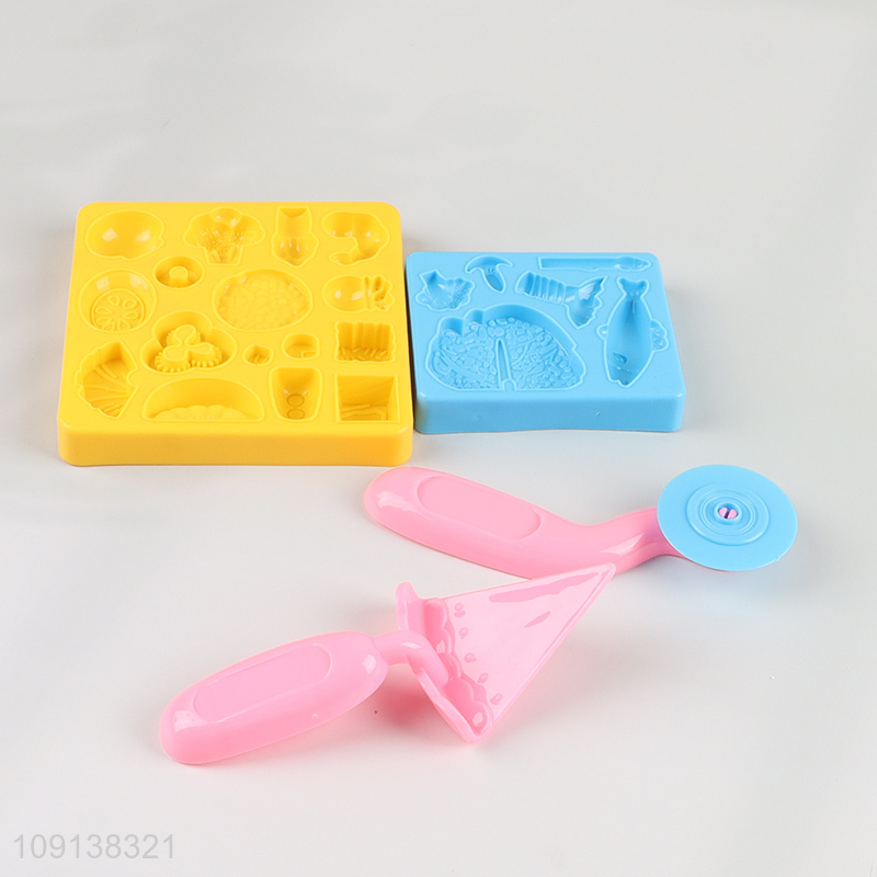 Good selling food series kids diy color mud set play dough set