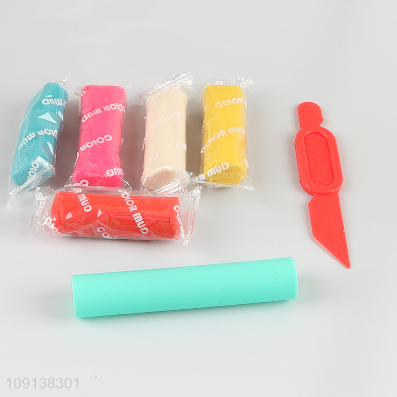 Yiwu market non-toxic kids diy color mud set play dough set