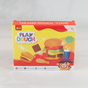 China products hamburger series diy color mud set play dough set for kids