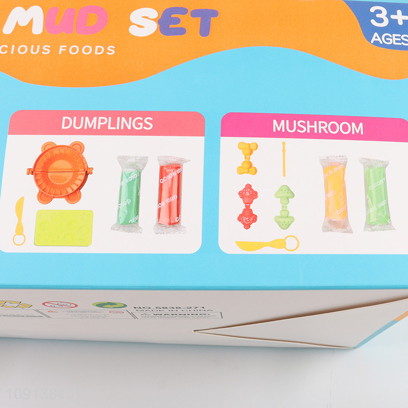 Hot selling delicious food series diy color mud set play dough set