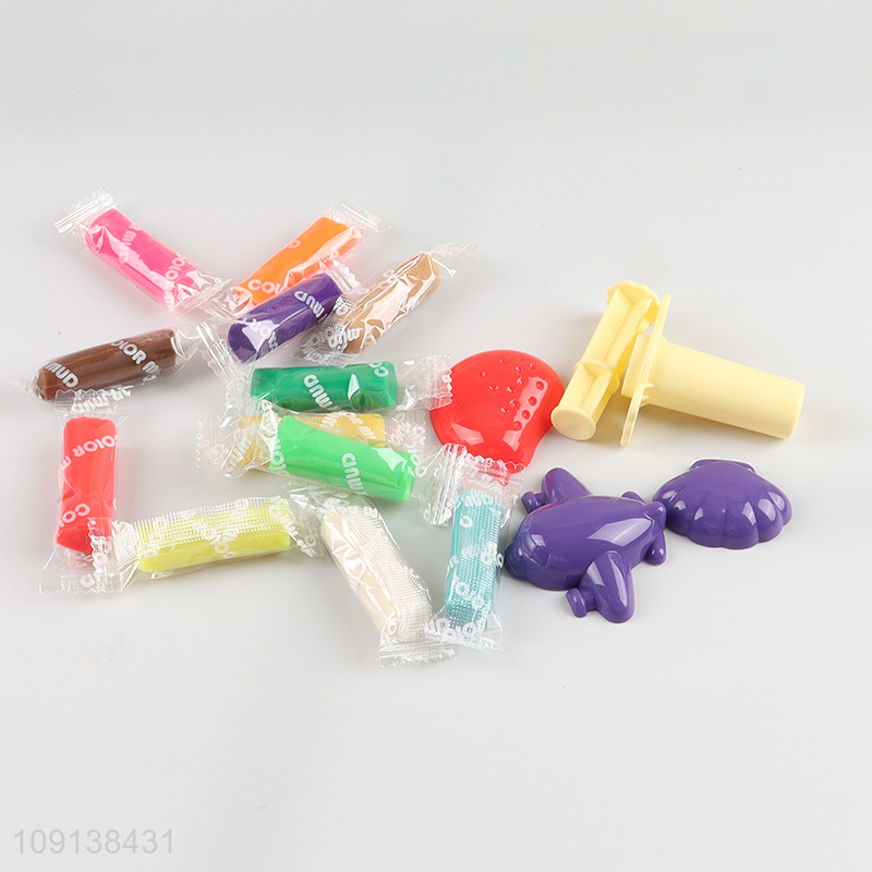 China factory cartoon non-toxic children color mud set play dough set
