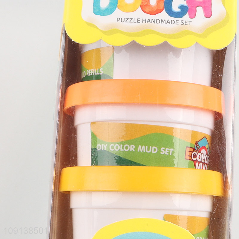 China products 3pcs children non-sticky diy play dough set toys