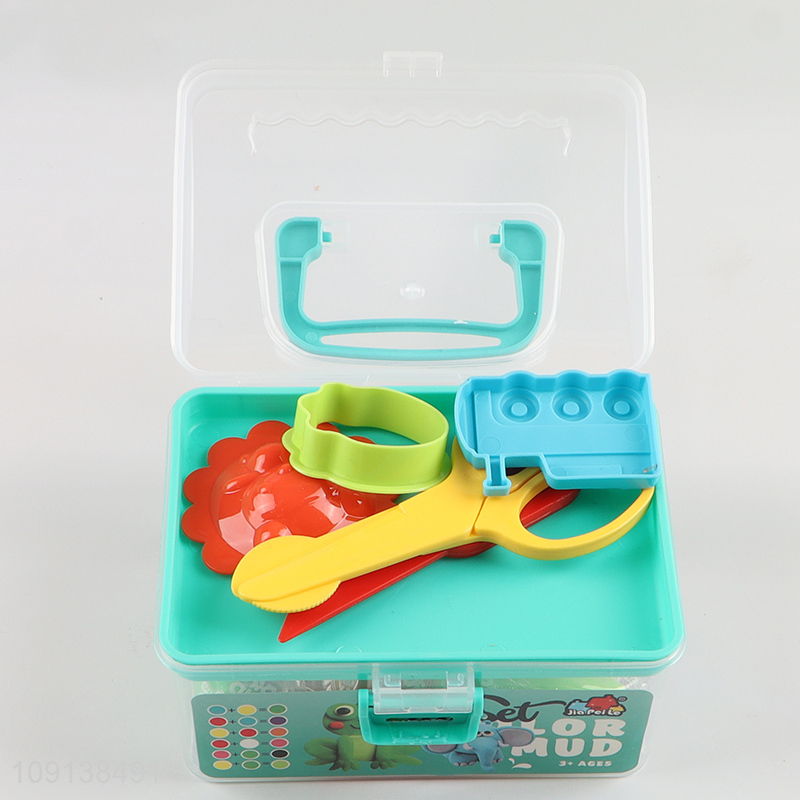 Most popular non-toxic children diy play dough set color mud toys