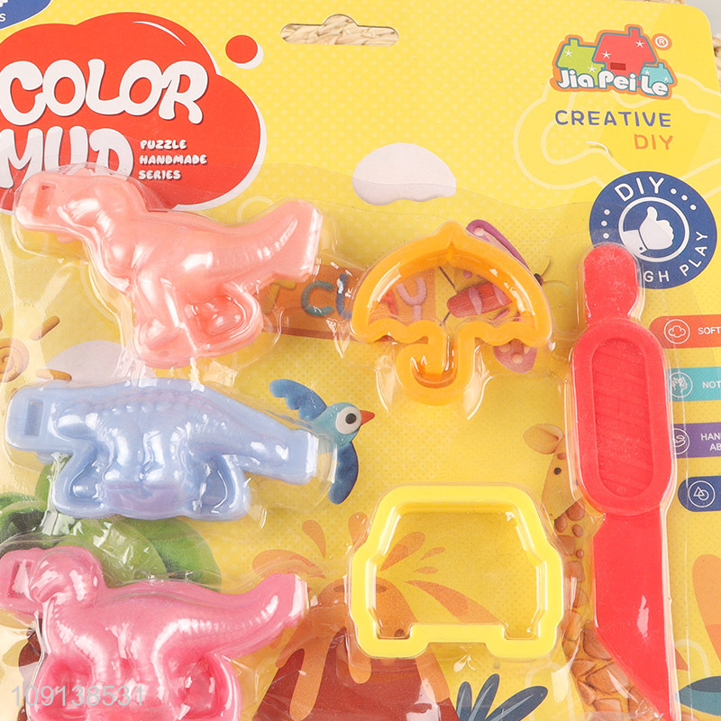 Low price creative kids diy colored mud set toys for sale