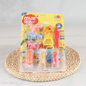 Low price creative kids diy colored mud set toys for sale