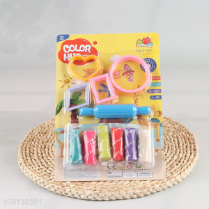 Top sale children diy children play dough set color mud toys