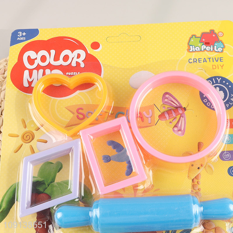 Top sale children diy children play dough set color mud toys