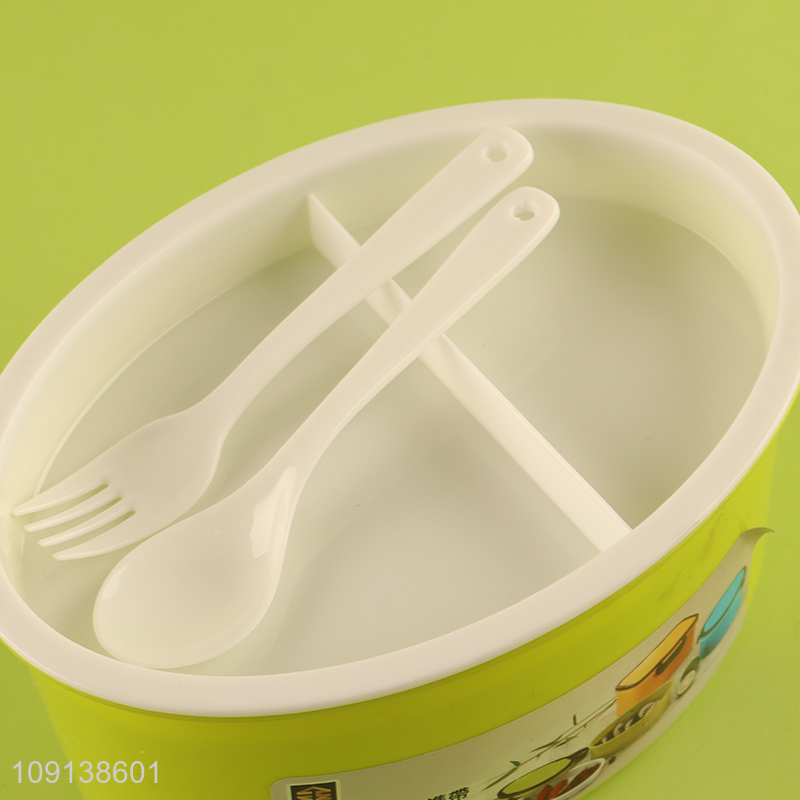 Factory Price Plastic Bento Lunch Box Lunch Container with Spoon & Fork