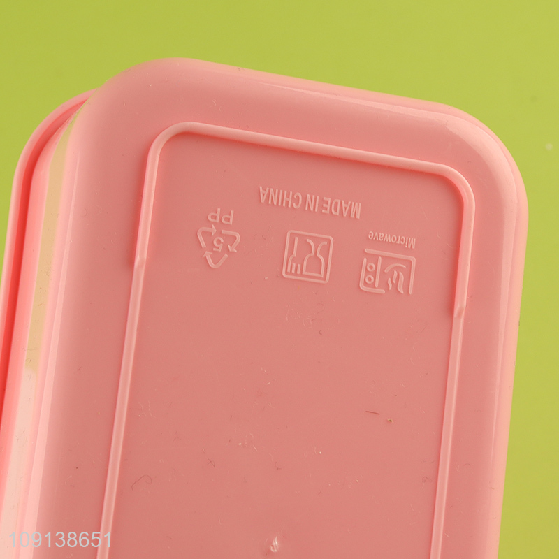 China Imports Kids Students Plastic Bento Lunch Box with Spoon & Fork