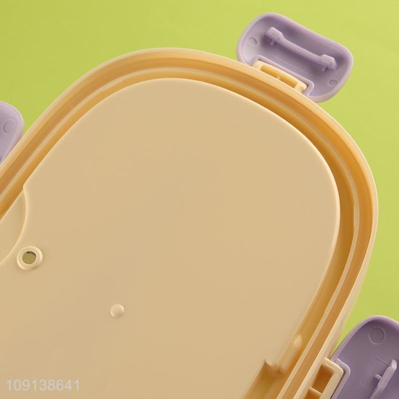 Good Quality 3-Compartment Divided Plastic Lunch Box with Spoon & Fork