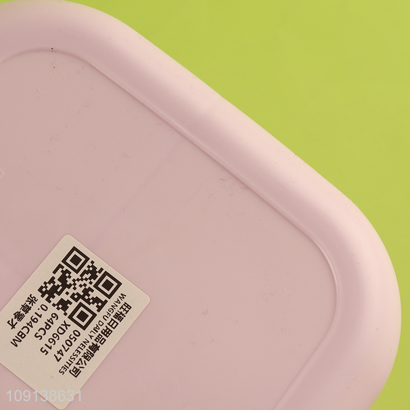 New Arrival 3-Compartment Plastic Bento Lunch Box with Spoon & Fork