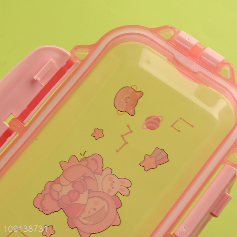 Good Quality Cute Plastic Lunch Box Kids Bento Lunch Box with Spoon