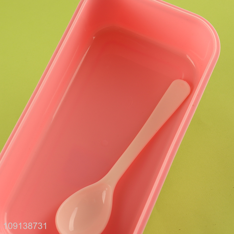 Good Quality Cute Plastic Lunch Box Kids Bento Lunch Box with Spoon