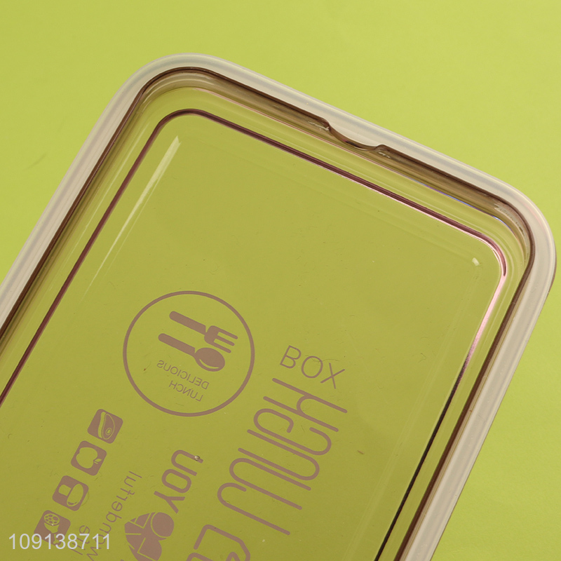 Hot Selling Plastic Bento Lunch Box Meal Pre Container with Spoon