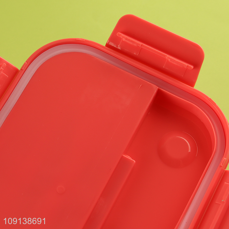 Factory Price 3-Compartment Plastic Kids Lunch Box with Spoon & Fork