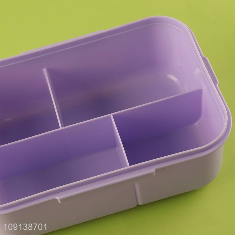 Wholesale Kids Lunch Box Cartoon Plastic Lunch Box with Spoon & Fork