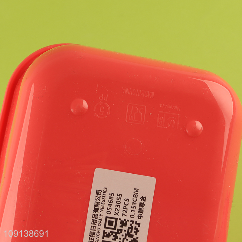 Factory Price 3-Compartment Plastic Kids Lunch Box with Spoon & Fork