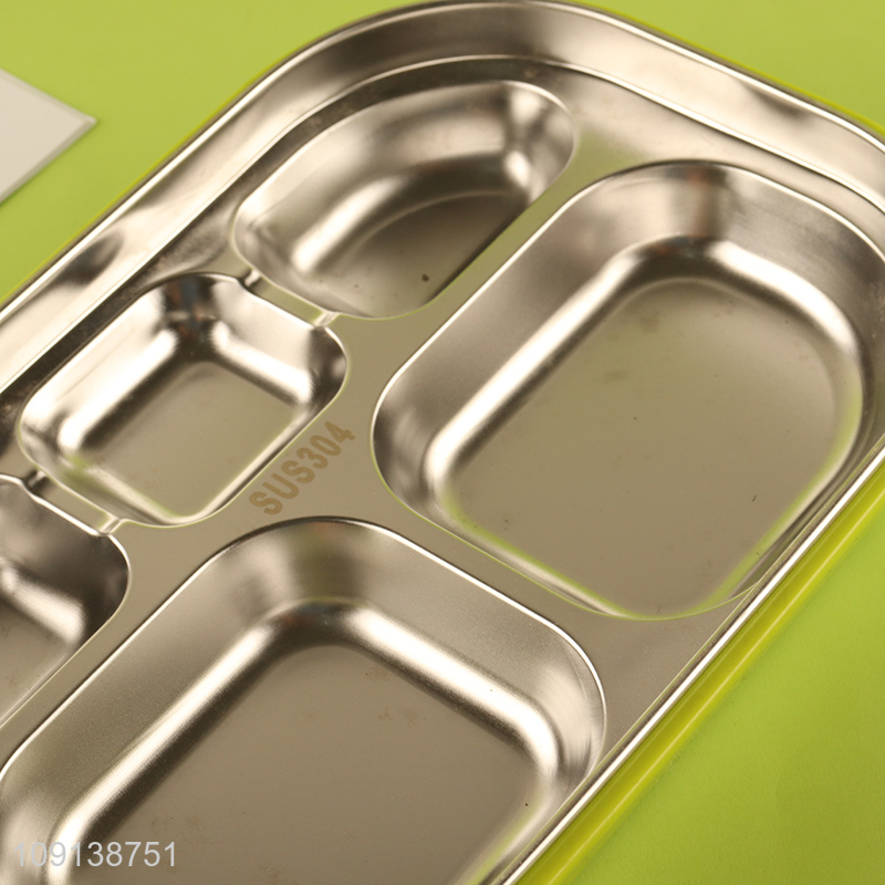 High Quality Stainless Steel Lunch Box 5-Compartment Bento Lunch Box