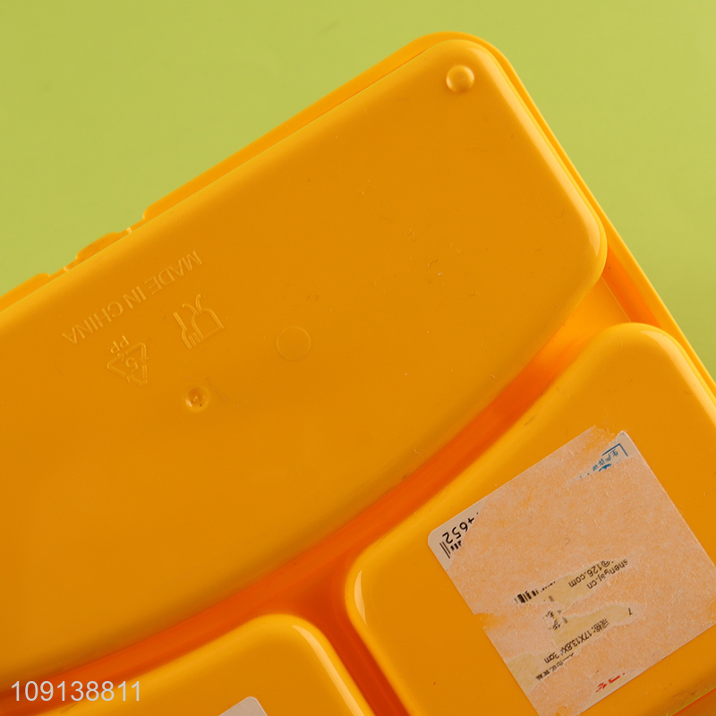 Factory Price 3-Compartment Plastic Kids Bento Lunch Box with Spork