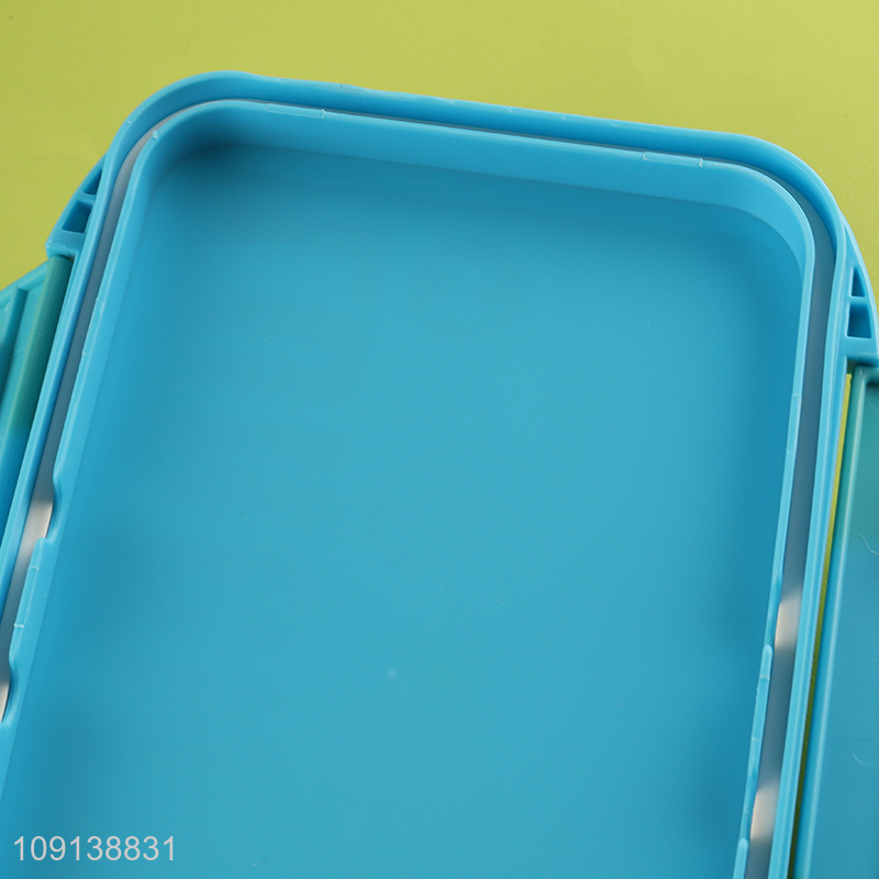 Good Quality 2-Compartment Plastic Divided Bento Lunch Box with Spoon