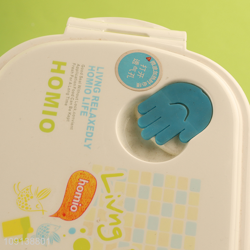 Factory Wholesale Plastic Bento Lunch Box Kids Lunch Box with Spoon