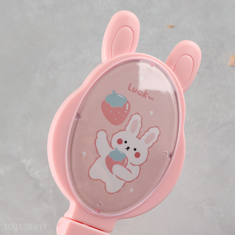 Good Quality Portable Folding Hair Brush Pocket Comb with Mirror