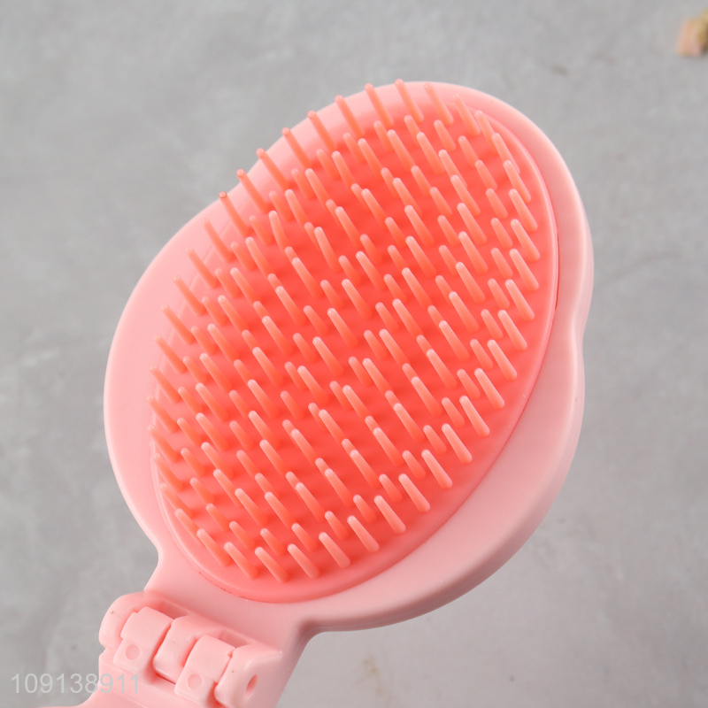 Good Quality Portable Folding Hair Brush Pocket Comb with Mirror