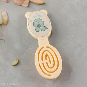 New Arrival Portable Folding Massage Hair Brush with Makeup Mirror