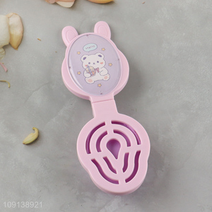 Wholesale Small Compact Pocket Comb Folding Hair Brush with Mirror