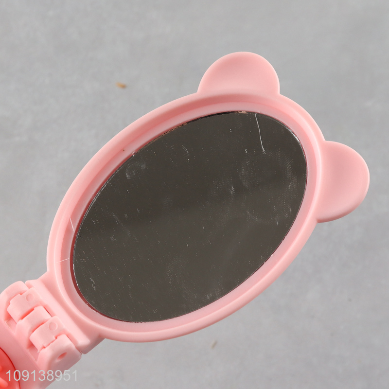 Wholesale Travel Size Pocket Brush Folding Hair Brush with Mirror