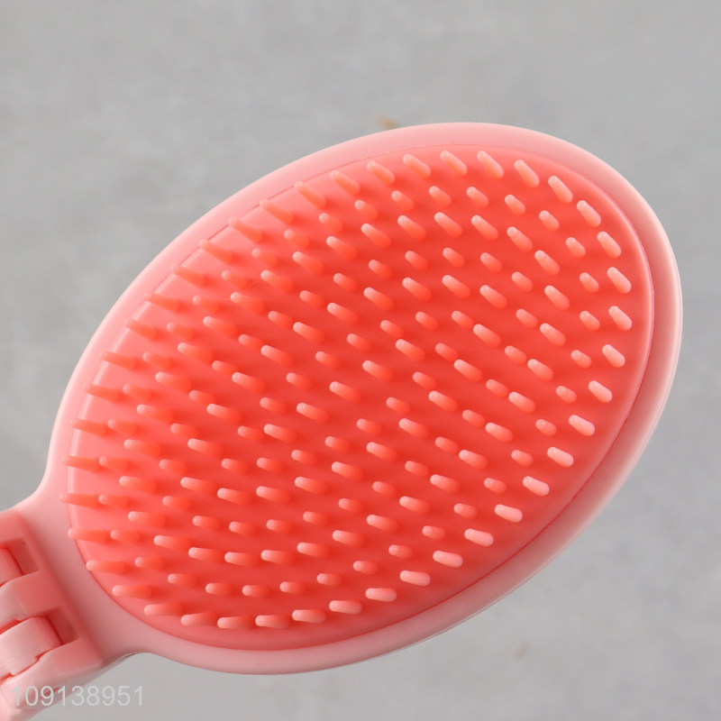 Wholesale Travel Size Pocket Brush Folding Hair Brush with Mirror
