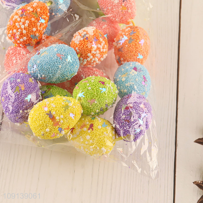 New Product 24PCS Foam Easter Eggs Easter Hanging Ornaments