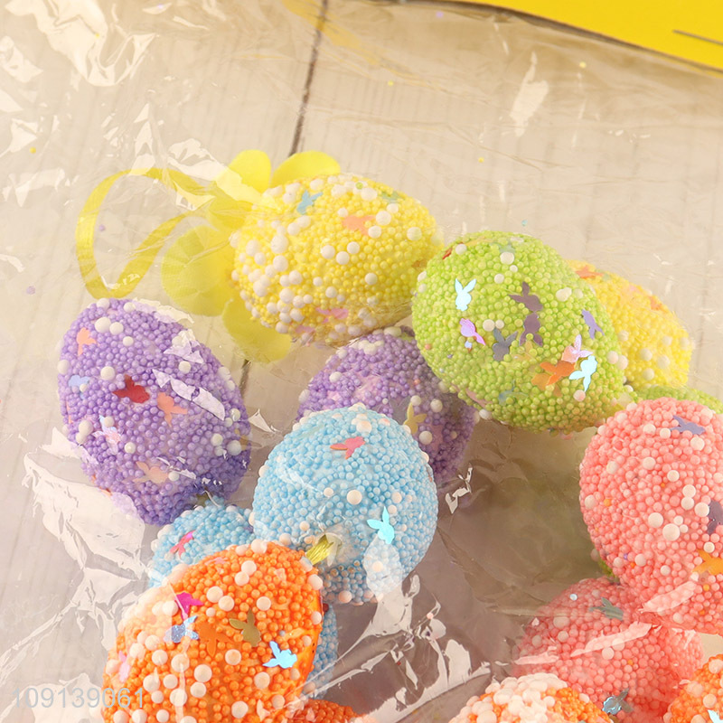 New Product 24PCS Foam Easter Eggs Easter Hanging Ornaments