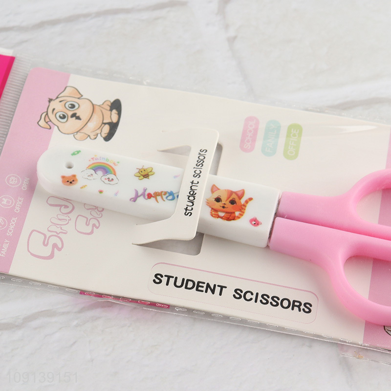 Factory Price 5 Inch Stainless Steel Student Scissors with Cover