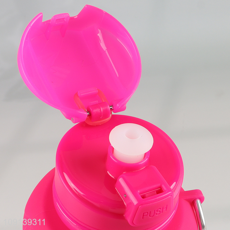 Good quality portable silicone folding 500ml water bottle for sale