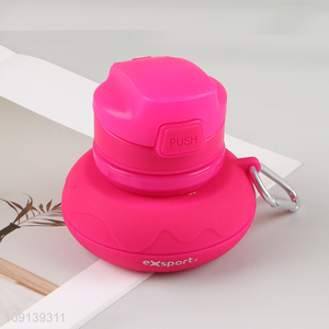 Good quality portable silicone folding 500ml water bottle for sale