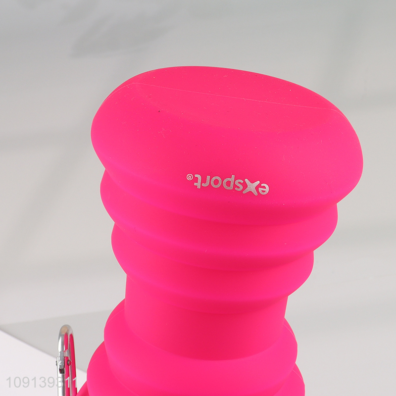 Good quality portable silicone folding 500ml water bottle for sale