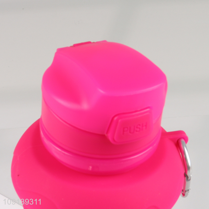 Good quality portable silicone folding 500ml water bottle for sale