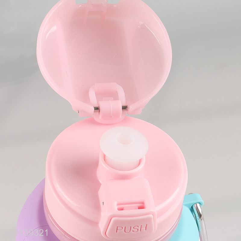 Factory price portable silicone 500ml folding water bottle for sale