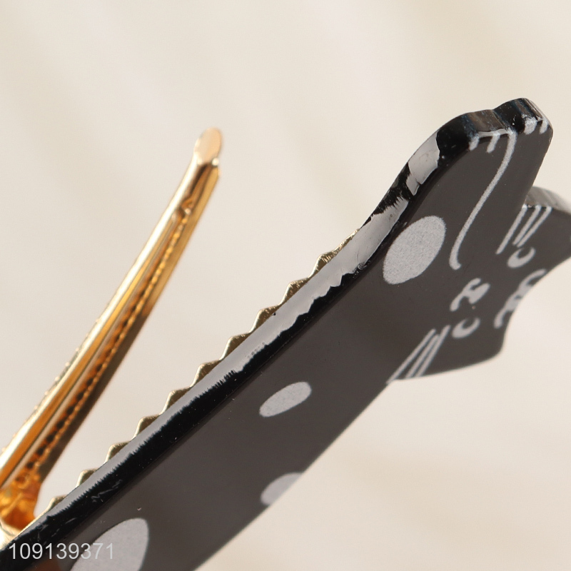 Factory Price Cute Cat Hair Clips Animal Acrylic Hairpins for Girls